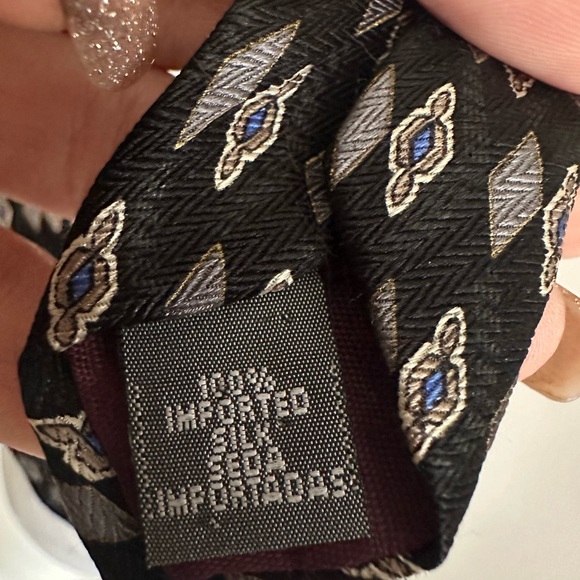 Vintage Studio 1735 Silk Men's Neck Tie Geometric 100% Italian Silk - Picture 4 of 4